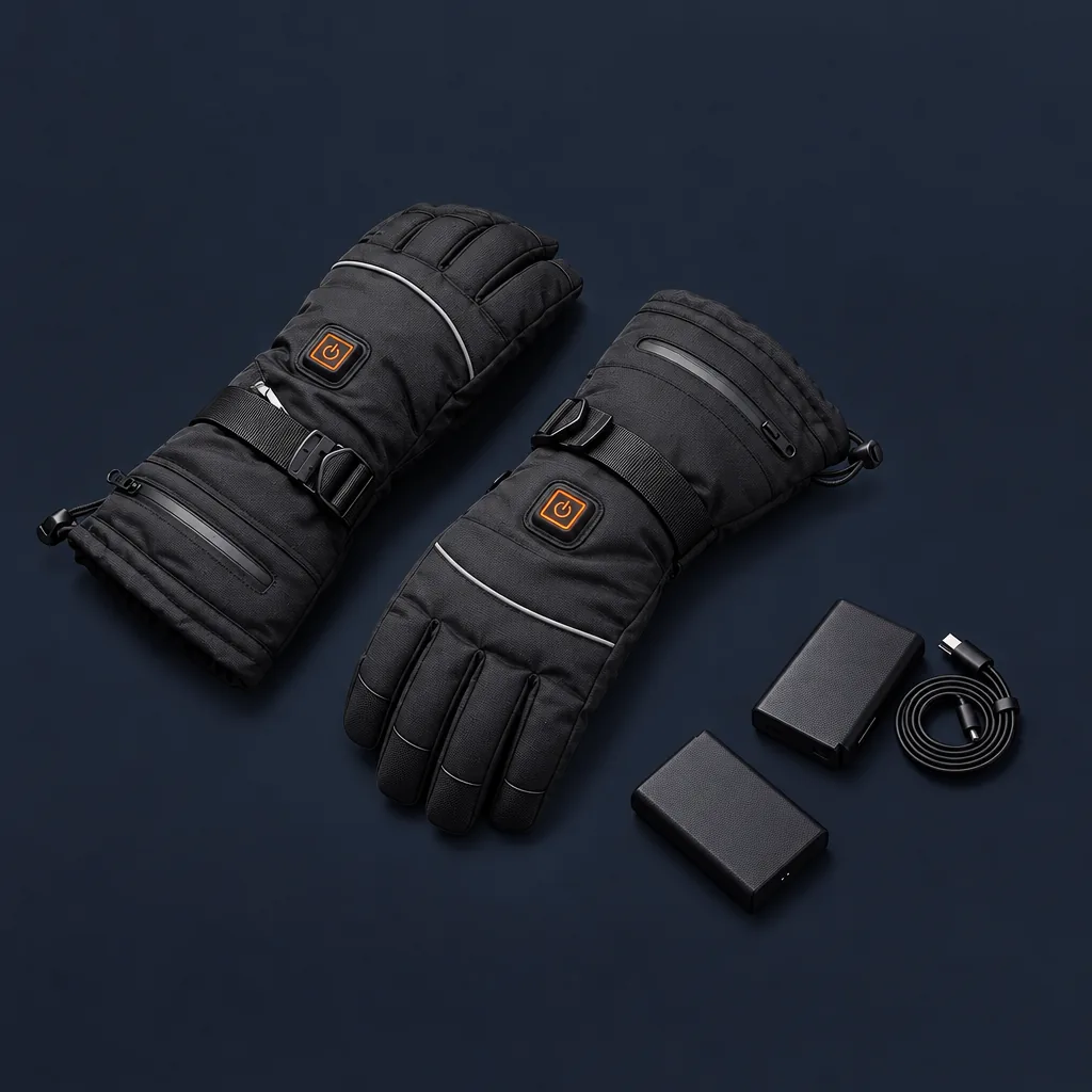 Paire de gants chauffants Monsieur l'Astucier avec 2 batteries